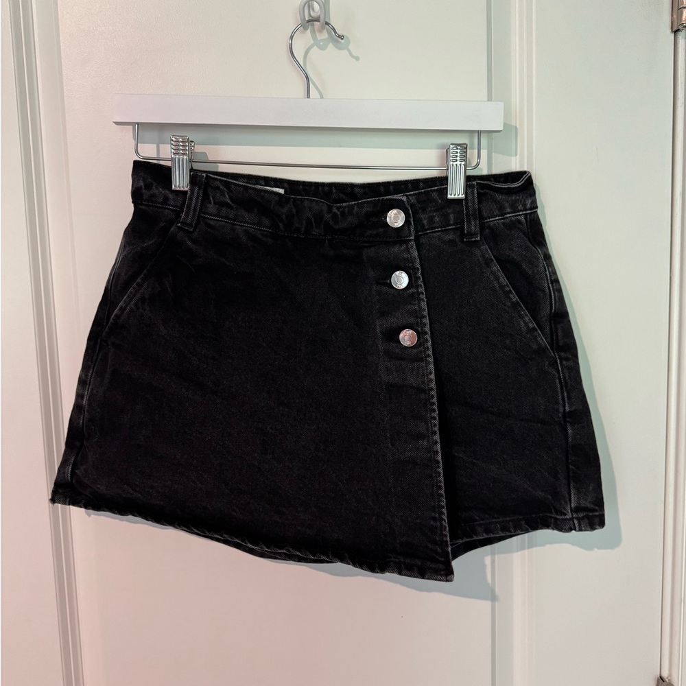 Zara Black Denim Skort